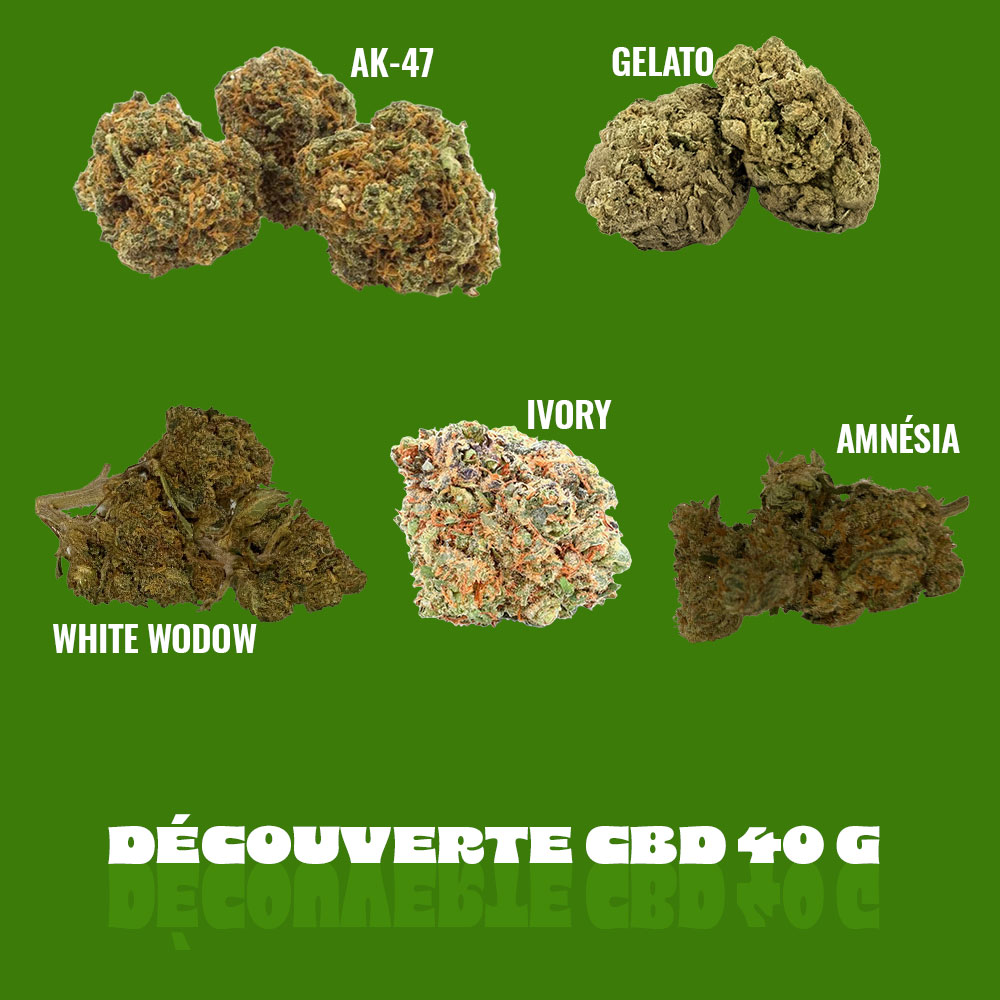 Pack de 40Gr 5 variétés de 8g chacune